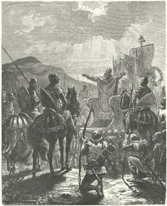 Paus Innocentius III predikt de Albigenzische Kruistocht door Diogene Ulysse Napoleon Maillart