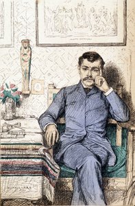 Portret van Paul Bourget, Franse romanschrijver (1852-1935)