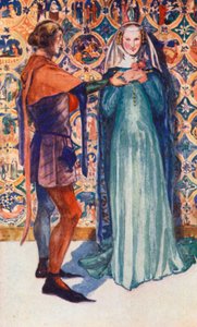 Een Man en Vrouw uit de Tijd van Eduard II 1307-1327 door Dion Clayton Calthrop
