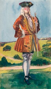 Een man uit de tijd van George I, 1907 door Dion Clayton Calthrop
