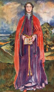 Een vrouw uit de tijd van Hendrik I 1100-1135 door Dion Clayton Calthrop