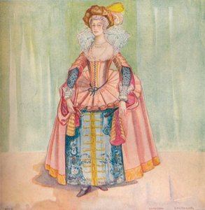 Een vrouw uit de tijd van James I, 1907 door Dion Clayton Calthrop