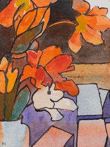 Tulpen (aquarel  inkt)