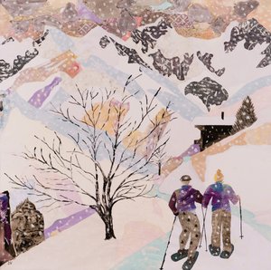 Wandelen naar de lunch, 2015 (collage)