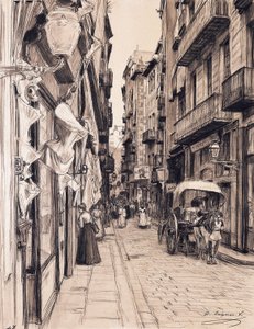 Boira Straat richting Llana Plein, Barcelona