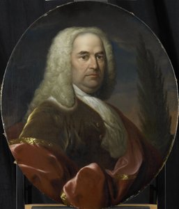 Portret van Hugo du Bois, directeur van de Rotterdamse Kamer van de VOC, gekozen in 1734 door Dionys van Nijmegen