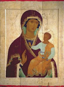 Madonna en Kind Hodigitria, Russische icoon, 1502 door Dionysius