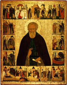 Sint Dmitry Prilutsky met scènes uit zijn leven, ca. 1503