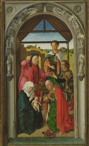 De Aanbidding der Wijzen, ca. 1445 (detail) door Dirck Bouts