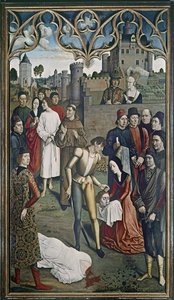 De gerechtigheid van keizer Otto: De executie van de onschuldige man, 1473-75 door Dirck Bouts