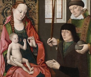 Maagd en Kind met Sint Stefanus en een schenker, ca. 1480