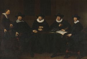 De hoofdlieden van de Saainering te Amsterdam, 1643 door Dirck Dircksz. van Santvoort