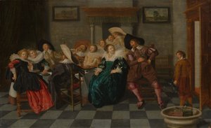 Een banket door Dirck Hals