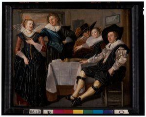 Een Vrolijk Gezelschap in een Interieur door Dirck Hals