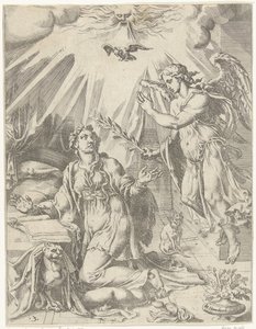 Annunciatie door Dirck Volckertsz. Coornhert (attributed to)
