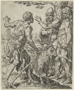 Chira op zoek naar de prostituee door Dirck Volckertsz. Coornhert (attributed to)