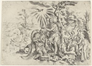 Doop van Christus door Dirck Volckertsz. Coornhert (attributed to)