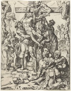 Kruisafneming door Dirck Volckertsz. Coornhert (attributed to)