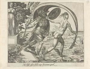 Men kan zich niet verdedigen tegen het lot door Dirck Volckertsz. Coornhert (attributed to)