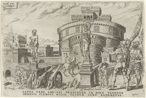 Belegering van de Engelenburcht, 1527 door Dirck Volckertsz. Coornhert