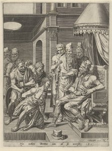 Berisping en veroordeling van de ondankbare knecht door Dirck Volckertsz. Coornhert
