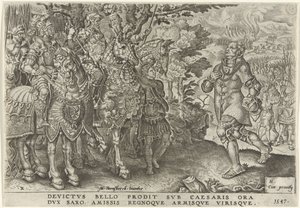 Overgave van de hertog van Saksen op het slagveld van Mühlberg, 1547 door Dirck Volckertsz. Coornhert