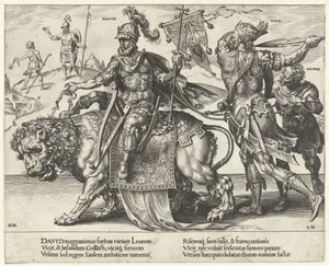 Triomf van David door Dirck Volckertsz. Coornhert