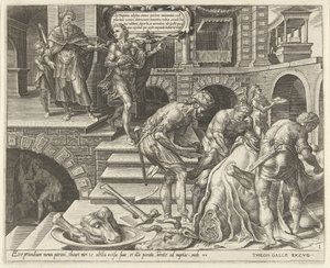 Voorbereidingen voor het bruiloftsfeest door Dirck Volckertsz. Coornhert