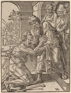 De Terugkeer van de Verloren Zoon door Dirck Volckertz Coornhert after Maerten van Heemskerck