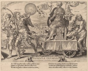 De Triomf van Geduld door Dirck Volckertz Coornhert after Maerten van Heemskerck