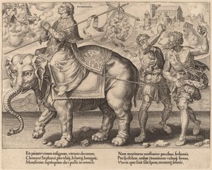 De Triomf van Sint Stefanus door Dirck Volckertz Coornhert after Maerten van Heemskerck