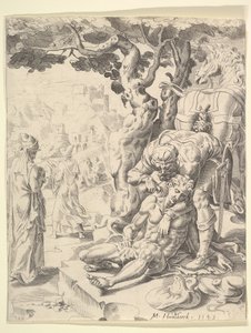 De gelijkenis van de barmhartige Samaritaan door Dirck Volkertsen Coornhert