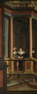 Een Zevendelige Decoratieve Reeks: Een Buitentrap door Dirck van Delen