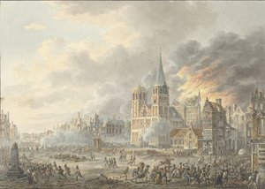 De inneming van een stad door Franse troepen door Dirk Langendijk