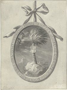 Embleem van het Rotterdams exercitiegenootschap De Palmboom, 1785