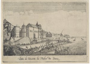Gezicht op het klooster van de Moeder van God te Lissabon (Gezichten op Lissabon) door Dirk Stoop
