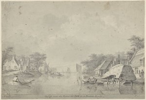 Gezicht op de rivier de Lek in Utrecht door Dirk Verrijk