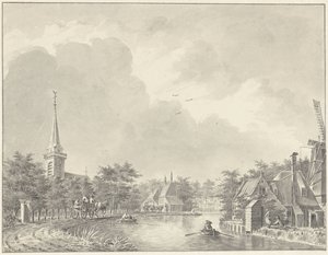 Het dorp Harmelen aan de Leidse Vaart buiten Utrecht