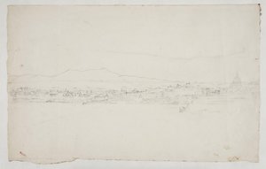 Uitzicht op Rome met de kathedraal rechts door Ditlev Blunck