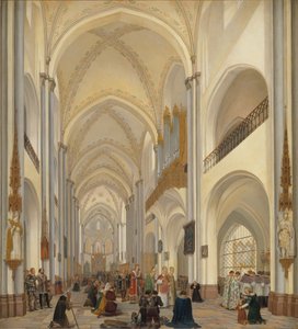 Het interieur van de kathedraal van Roskilde