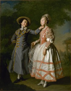 Portret van Ekaterina Khrushchova en Gravin Ekaterina Khovanskaya, 1773
