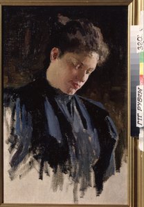 Portret van de kunstenaar Olga Ludvigovna Della-Vos-Kardovskaya door Dmitri Nikolayevich Kardovsky