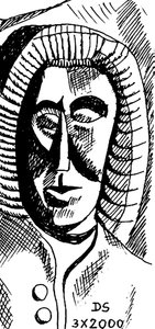 Johann Sebastian Bach - karikatuur van de Duitse componist