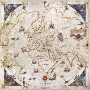 Portolaan Kaart van de Wereld, 1519