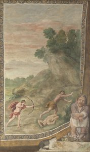 Apollo doodt de Cycloop Fresco uit Villa Aldobrandini, 1617-1618