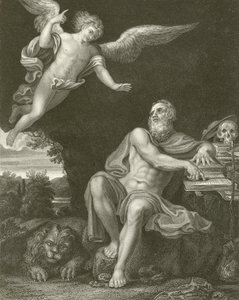 Sint Hiëronymus met de engel