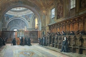 Het koor van de kerk van Santa Maria Donnaregina Nuova, tweede helft van de 19e eeuw