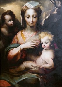 Madonna en Kind met een jonge Johannes de Doper door Domenico Beccafumi