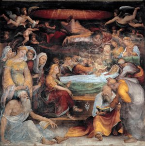 De dood van de Maagd door Domenico Beccafumi