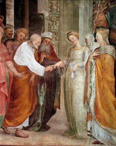 Het huwelijk van de Maagd (detail) door Domenico Beccafumi
